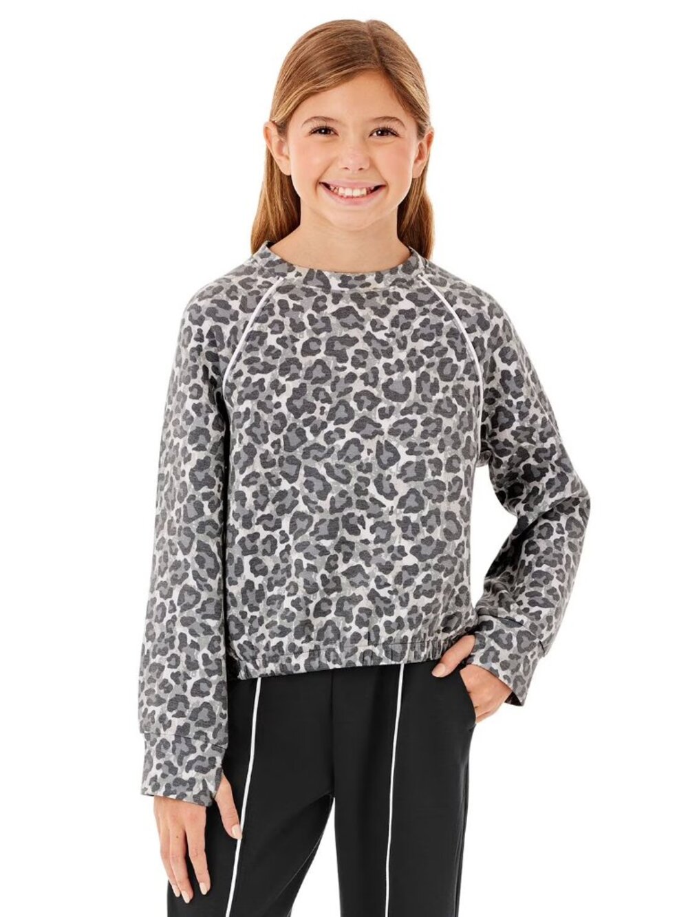 Member’s Mark Girls’ Sandwash Crewneck Top – Soft & Cozy XL(14-16) NWOT